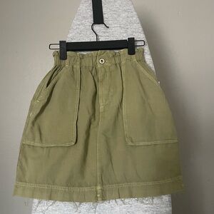 Zara Olive Green Skirt with Pockets
